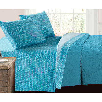 Dinosaurs Percale Geometric Sheet Set
