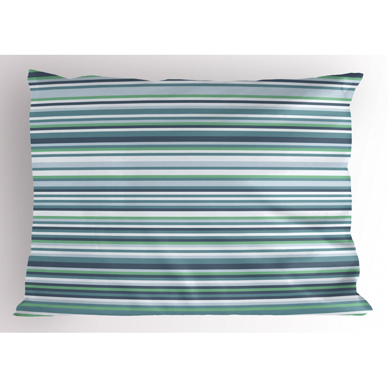 Tea Polyester Striped Sham Set, Twin