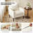 2PCS Mid Century Modern Accent Chair, Chenille Fabric Armchair with Curved Arms, Upholstered Reading Chair-807066885