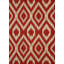 Geometric Area Rug in Red/Beige