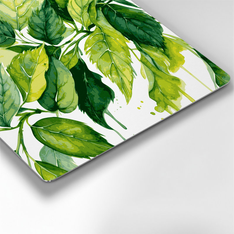 Art mural en métal Baume botanique vert, H 32 po x l 32 po