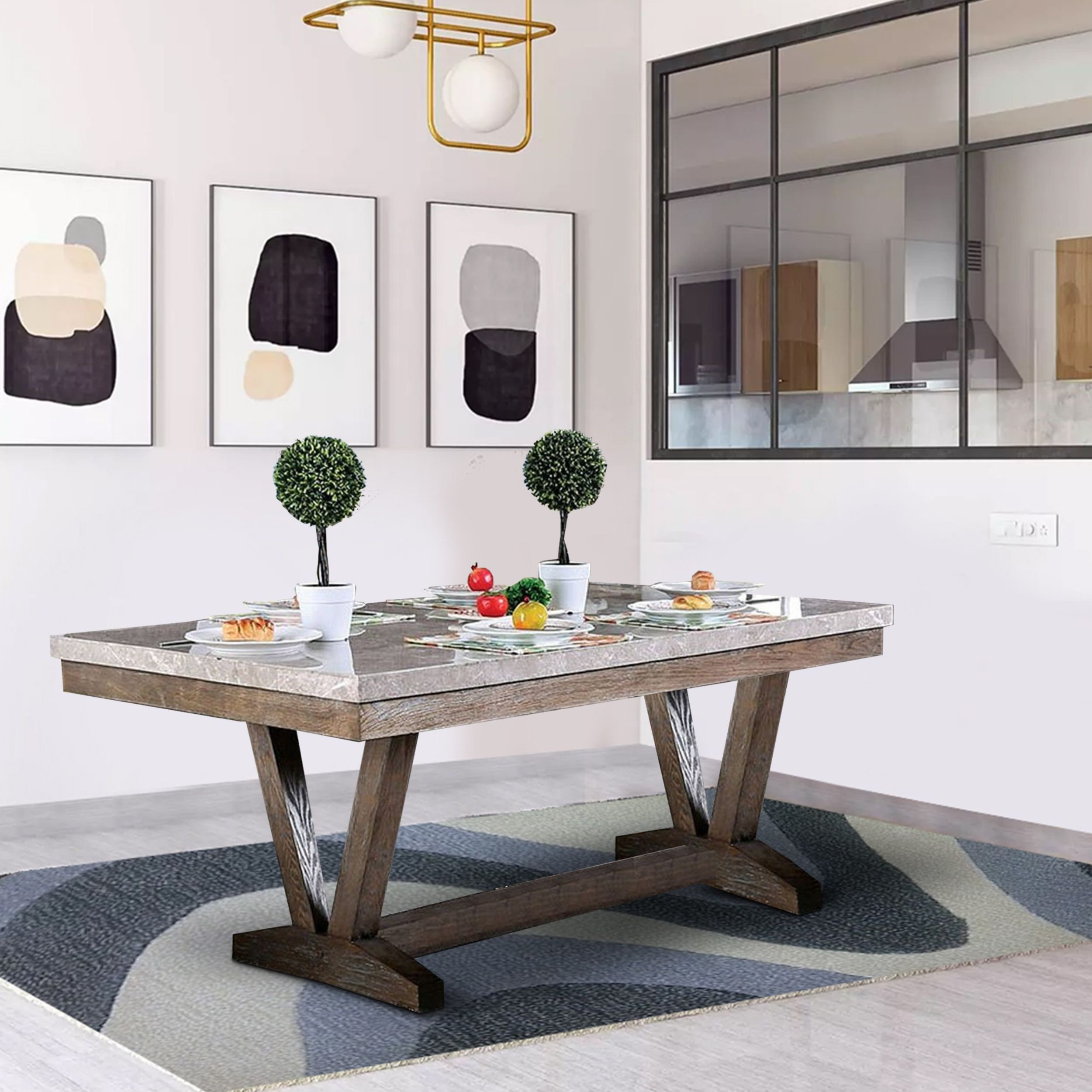 Vesper marble dining discount table