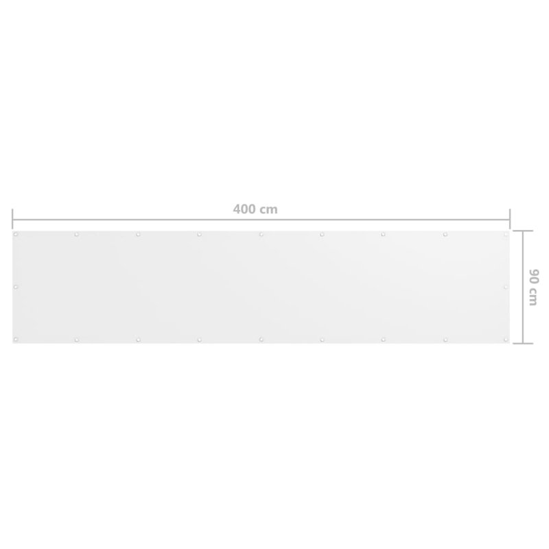 Figy 0.9m x 4m Rectangular Shade Sail, White