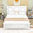 Panel Bed with Headboard and Slats-858236030-858236032