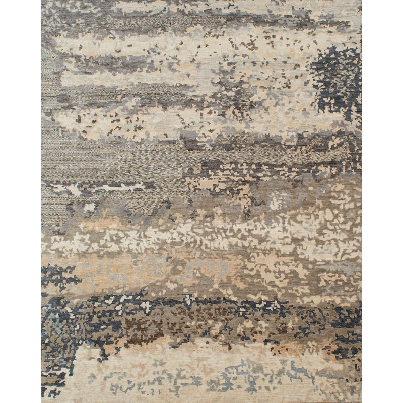 Proprietary Patterns Abstract Area Rug in Derby Ash, Rectangle 9' x 12'