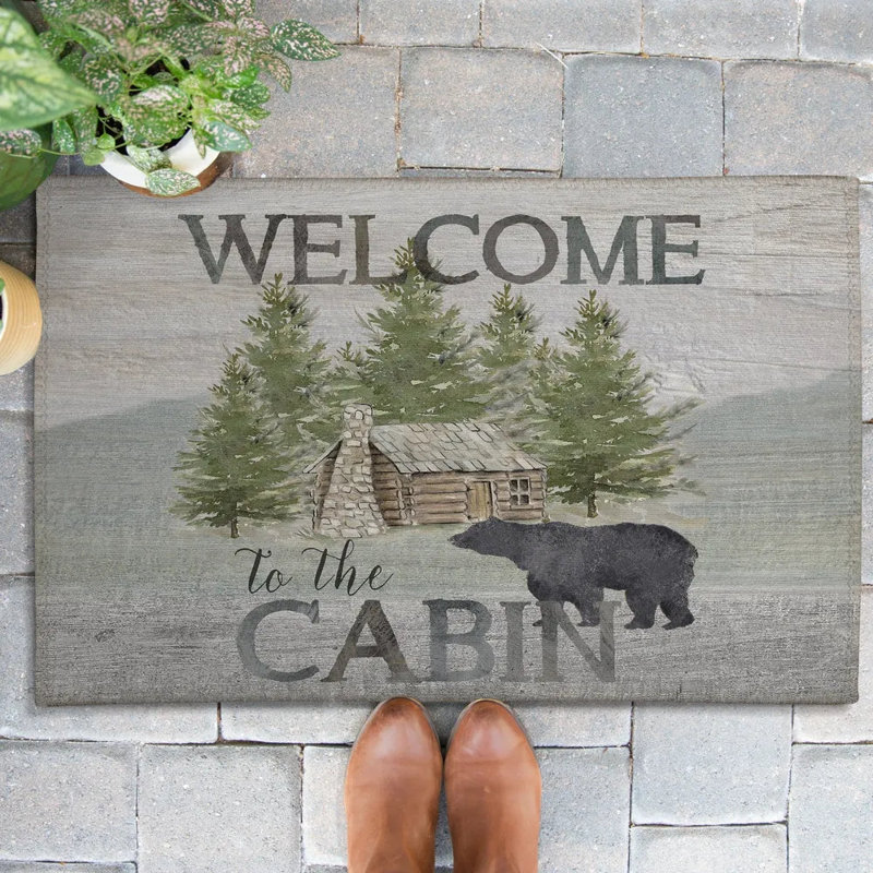 Tapis de porte d'extérieur Welcome to the Cabin, L 18 po x L 30 po
