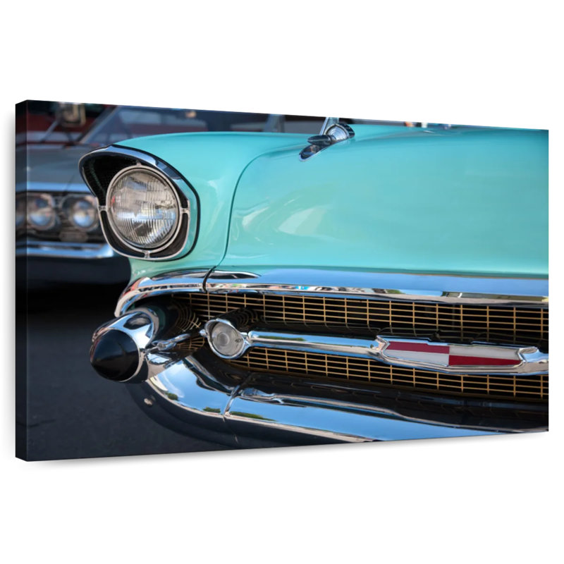 Voiture rétro Mehar Turquoise, H 30 po x l 45 po