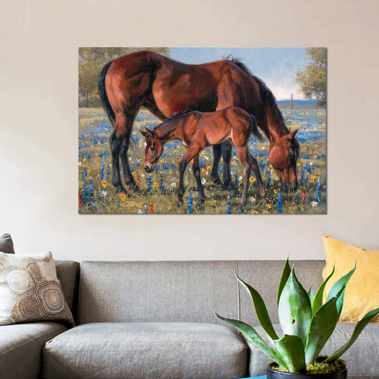 « wildflower », impression sur toile tendue, H 12 po x l 18 po x P 1,5 po, Toile tendue, Pas de tapis