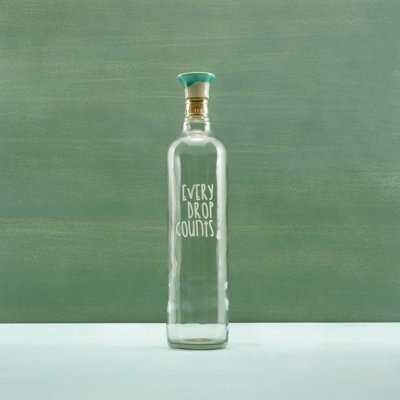 Glass Water Bottle with Ceramic Stopper