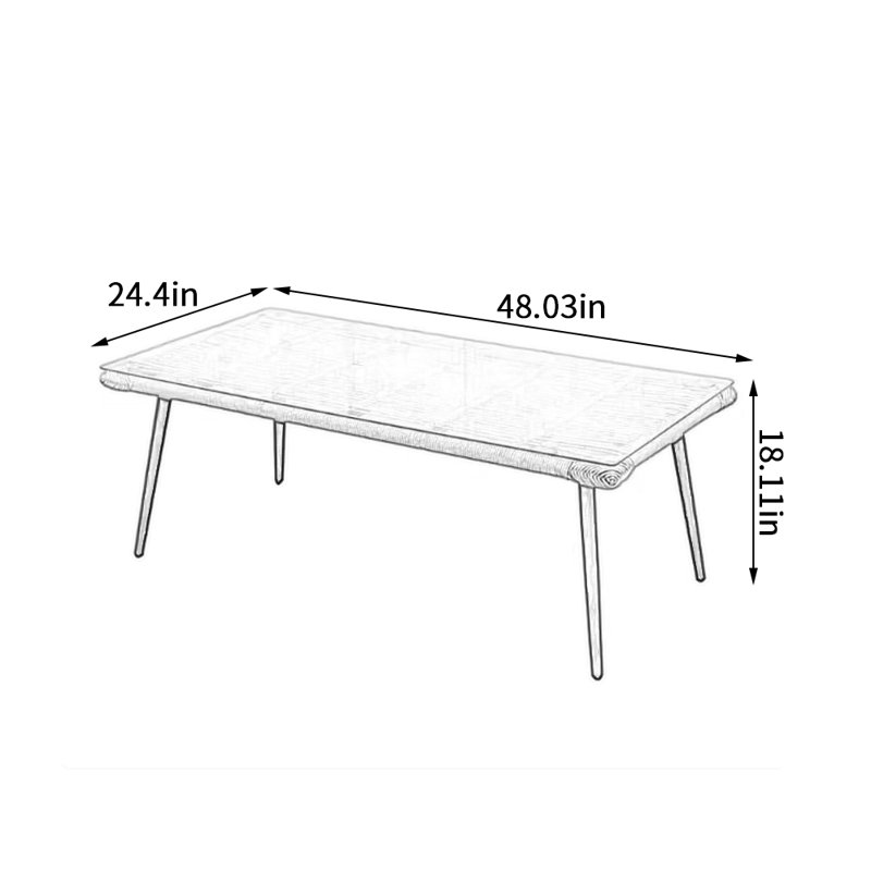 Table de bout rectangulaire en verre trempé Ildiko, Gris
