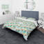 Ensemble de housse de couette designart illusion of geometric squaresf-35228570