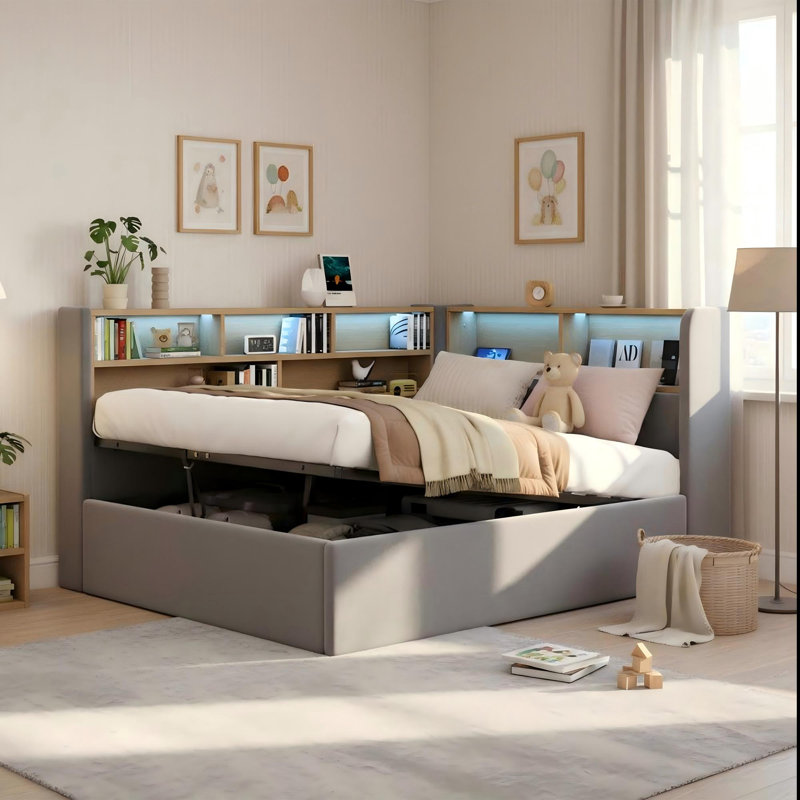 Upholstered Daybed, Grey