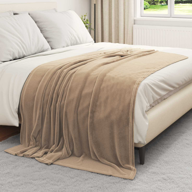 3-32 Throw Blanket, Camel, 200cm x 150cm