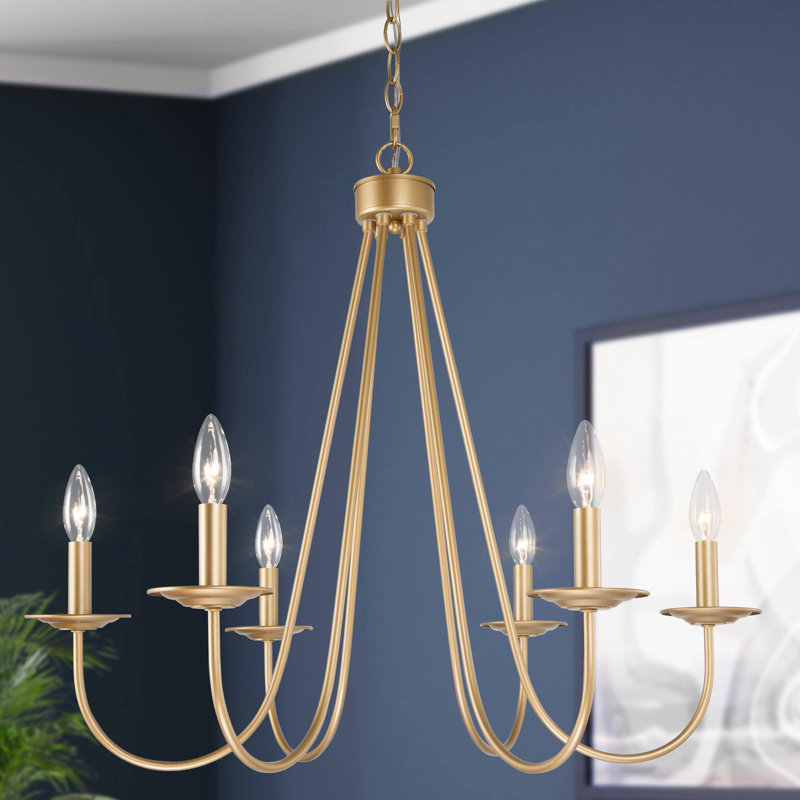 Lustre doré moderne 6 lumières Modern