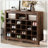 Sleek Design 24 Shoe Cubby Console, Modern Shoe Cabinet With Curved Base, Versatile Sideboard With High-Quality For Hallway, Bedroom, Living Room-1176634390