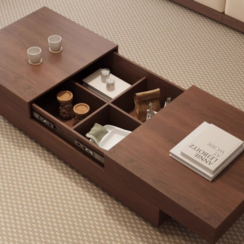 Simple solid wood coffee table, 14.17" H x 47.24" L x 23.62" W