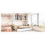 Lit de jour simple en bois avec lit gigogne et armoire - Style attrayant, avec cadre blanc-6540955-6540954