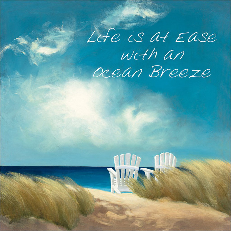 «A Perfect Day Ocean Breeze» par Julia Purinton, art mural encadré