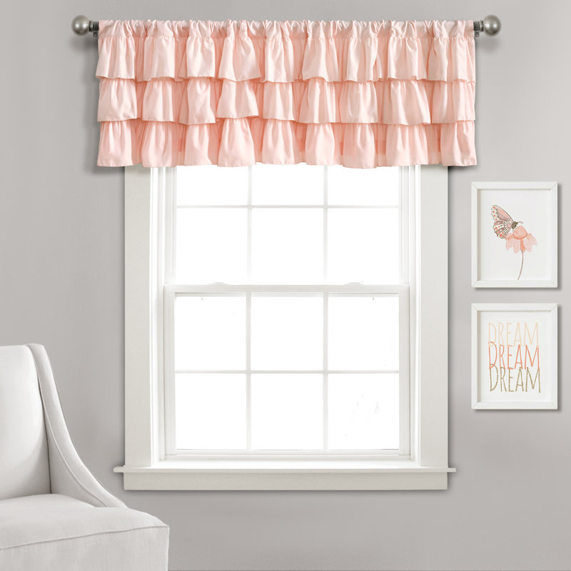 Belle Ruffled Window Valance, Blush