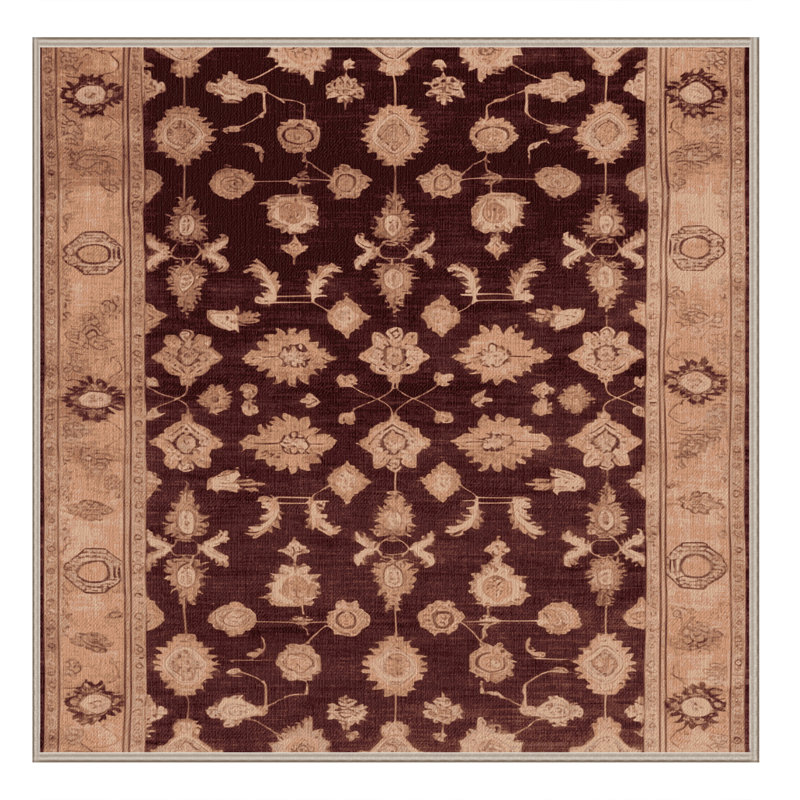 Tapis brun lavable à la machine, Carré 4 pi
