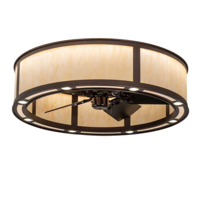 Smythe Craftsman Downrod Flush Mount Ceiling Fan