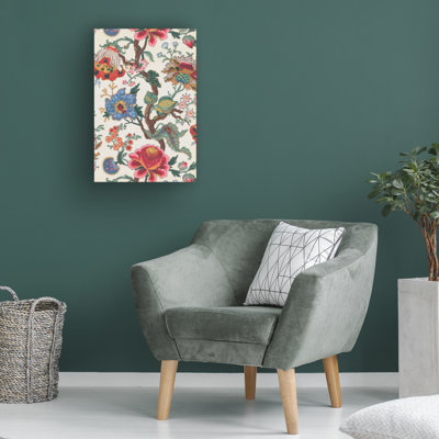 Vintage Jacobean Floral I by Baxter Mill Archive - Wrapped Canvas Graphic Art