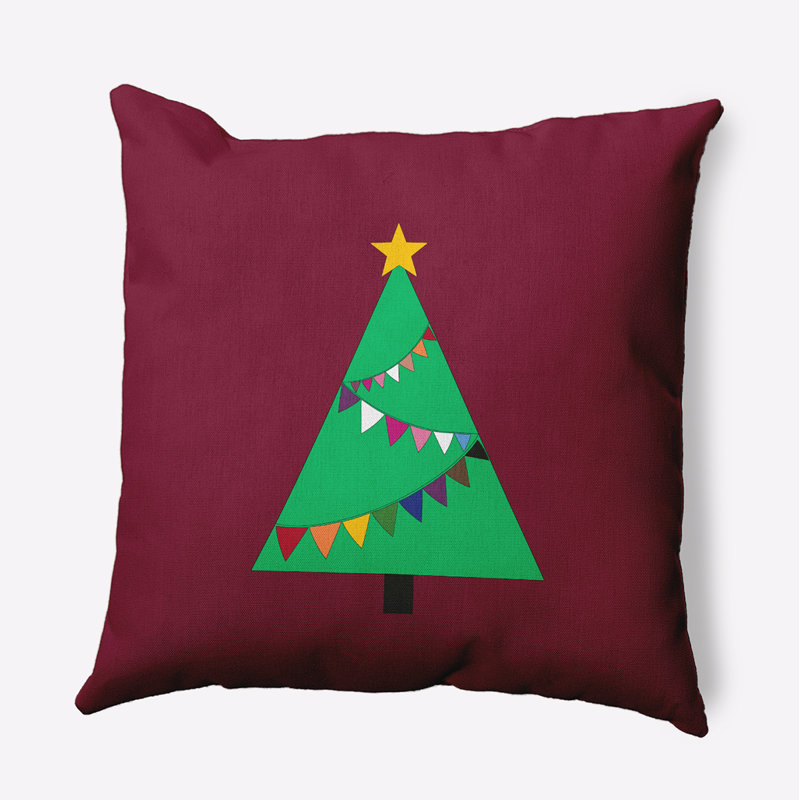 Coussin intérieur / extérieur Pride Garland Tree_O5PHGN705RE6, 16 po x 16 po, Carré