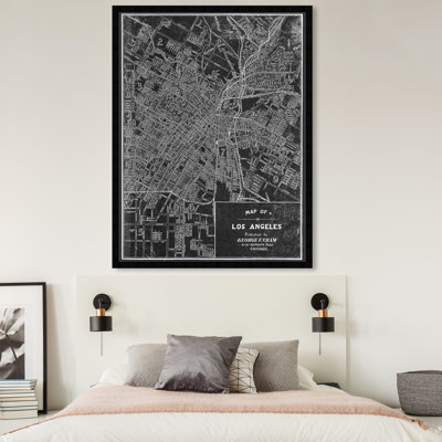 " Los Angeles Map 1899 Gray "
