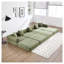Canapé-lit pliable en velours côtelé vert olive avec cadre multi-positions United We Win