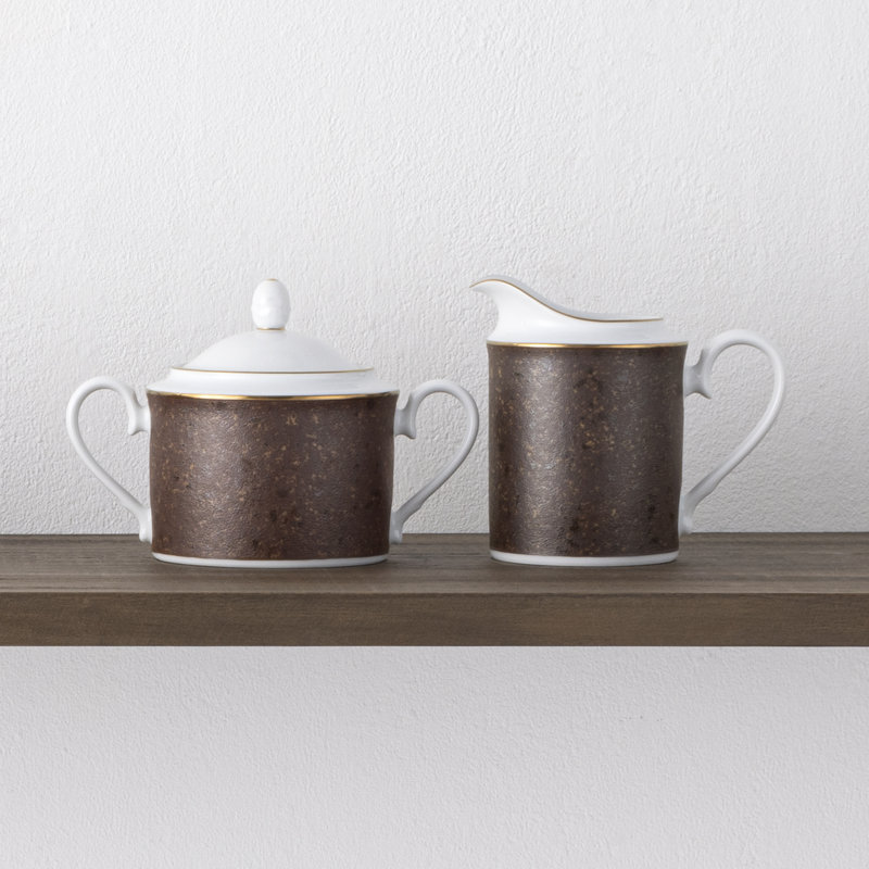 Ensemble sucrier et crémier Noritake Tozan