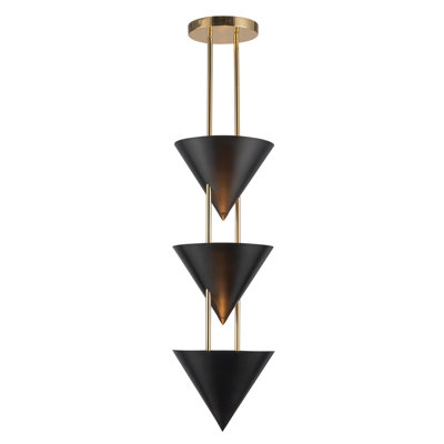Versus 10-in Brass Pendant