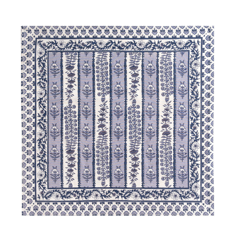 Avignon 100% Cotton Square Napkins, Blue/Marine