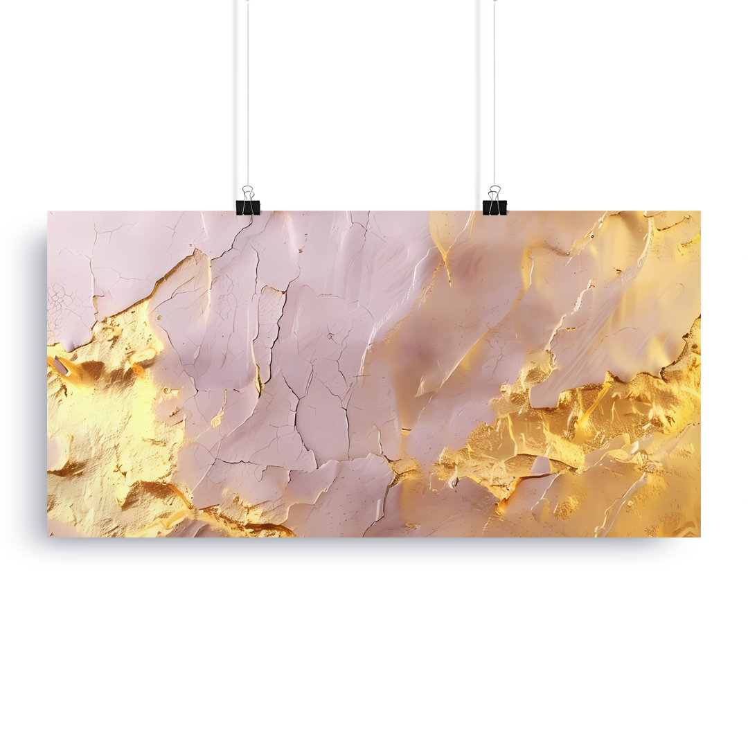 Abstract Wall Art, Metallic Gold Purple Canvas, Flowing Fabric Print, Modern Home Decor, Wrapped Canvas Art, Horizontal Vertical Art