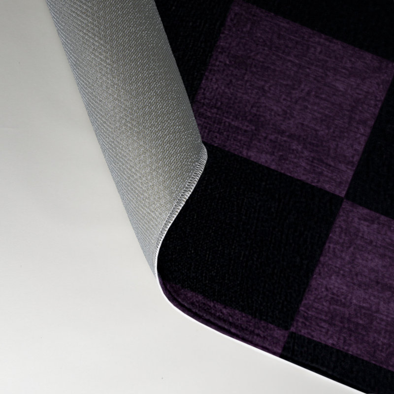 Tapis d'intérieur et d'extérieur à carreaux gris, Rectangle 5 pi x 7 pi