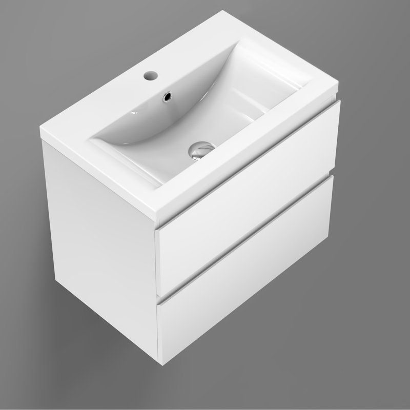Nikoli 600mm Single Bathroom Vanity with Drop In Ceramic Basin