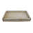Abbigael Marble Teak Bathroom Tray – Natural Marble Vanity Tray Organizer, 10" Rectangular Tray
