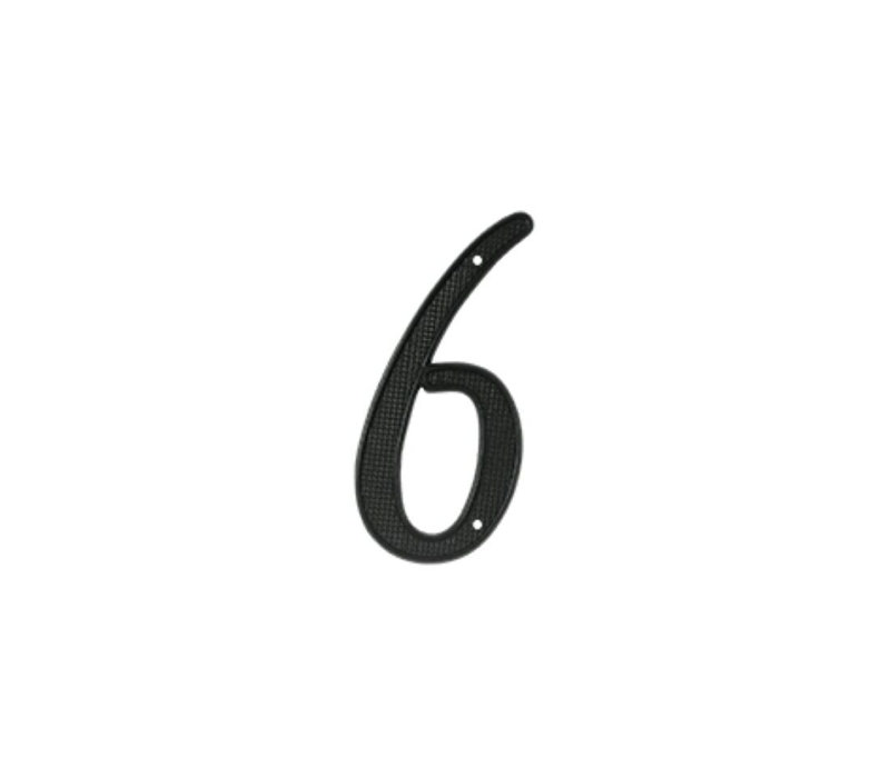 Deltana RNZ4-6 4" Numbers Zinc Die-Cast, Black
