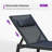 Outdoor Oversized Patio Chaise Pool Lounger Aluminum Frame With Side Table And Wheels-1454695293