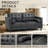 66'' Suede Modern Sofa-1736209504