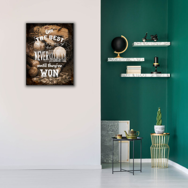 Épopée Graffiti «Never Quit» par Art Licensing Studio, art mural sur toile, 26 po x 34 po