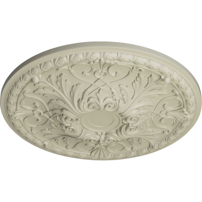 Médaillon de plafond Endurathane Leandros, DE 33 1/8 po x P 3 1/2 po x P 1 3/8 po (convient aux auvents jusqu'à 5 po), fini de rêve de minuit peint à la main