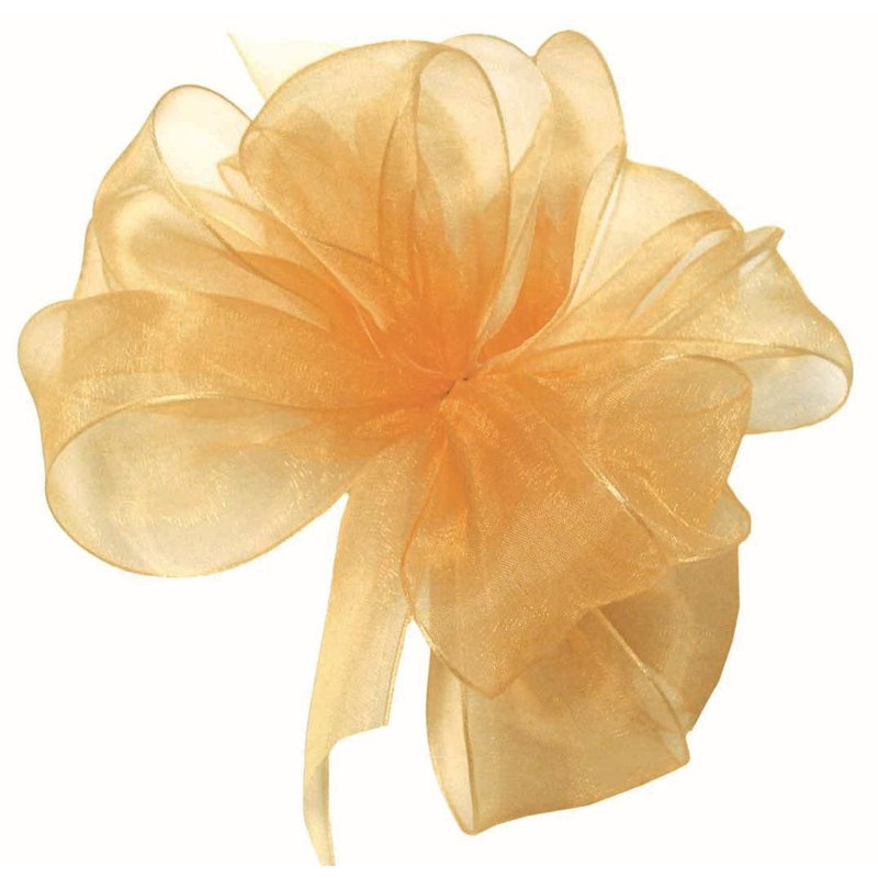 Solid Colour Fabric Shatterproof Ribbon, 1.5" H x 4" W x 4" D, Old Gold