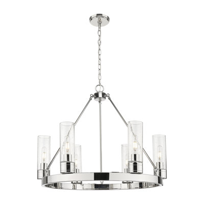 Jaiwan - Lustre 6 lumières avec abat-jour