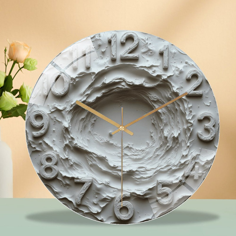 Horloge murale moderne moderne minimaliste blanche 12 po