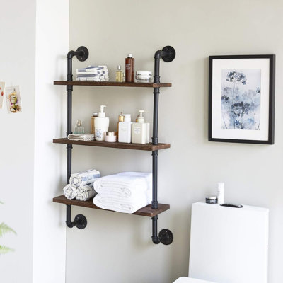 60cm W Metal Wall Mounted Shelving Unit