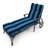 72" x 22" Outdoor Chaise Lounge Cushion with Ties and Loop-1302487787