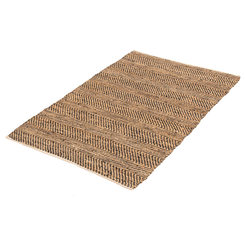 Tapis brun clair tissé à plat à la main Bussell