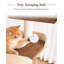 53" Cat Tree Tower for Large Cats, Large Perch & Sisal Board | Soft velvet surface | Easy-clean fabric | Cotton-rope posts | Window-side friendly | Multi-level lounging-1300100390