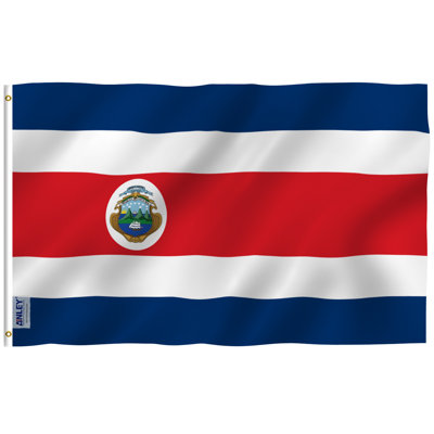 Drapeau de maison en polyester 36 po x 60 po Costa Rica