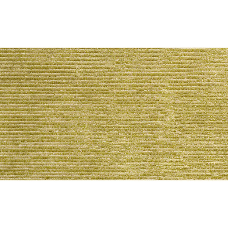 Hand Knotted Area Rug in Olive Green, Runner 2'6" x 12', Gold